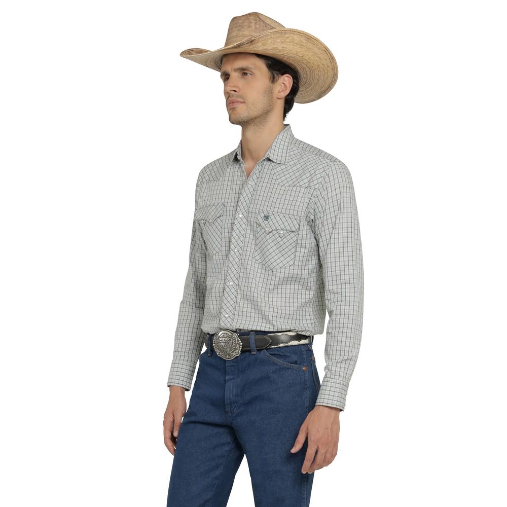 Foto 3 pulgar | Camisa Vaquera Wrangler Hombre Western Fashion Slim Manga Larga 947 Azul