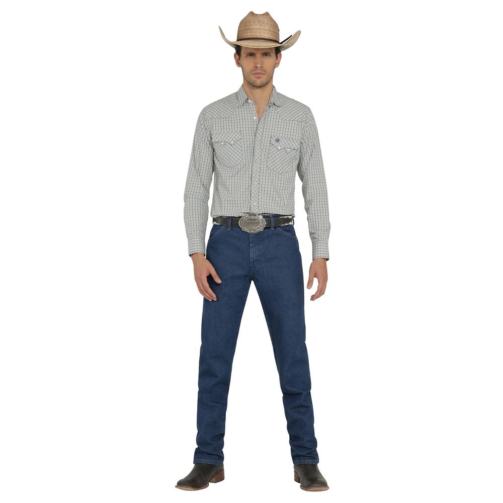 Foto 5 pulgar | Camisa Vaquera Wrangler Hombre Western Fashion Slim Manga Larga 947 Azul