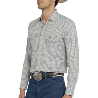 Foto 5 | Camisa Vaquera Wrangler Hombre Western Fashion Slim Manga Larga 947 Azul