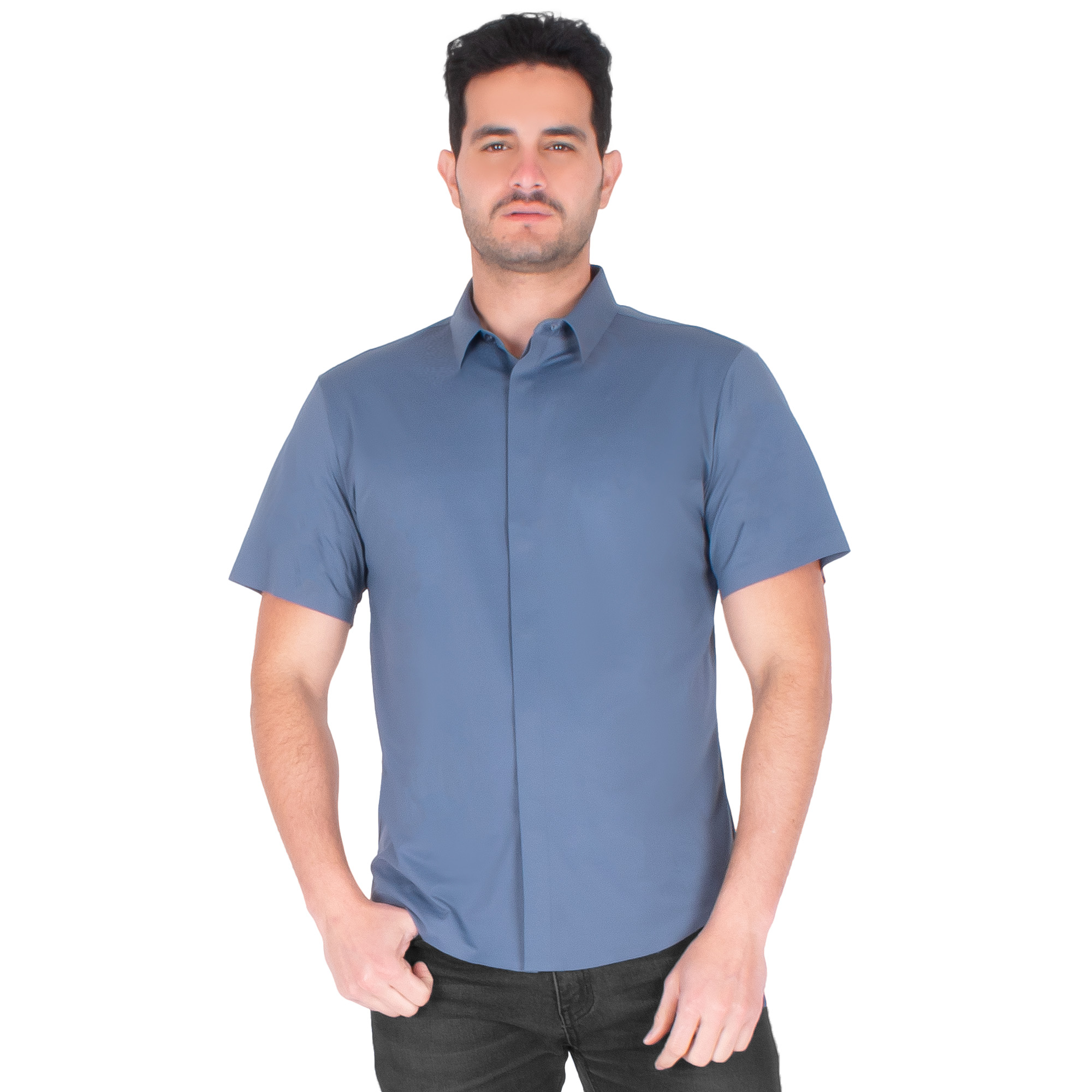 Foto 2 pulgar | Generra | Camisa Casual De Manga Corta Para Hombre
