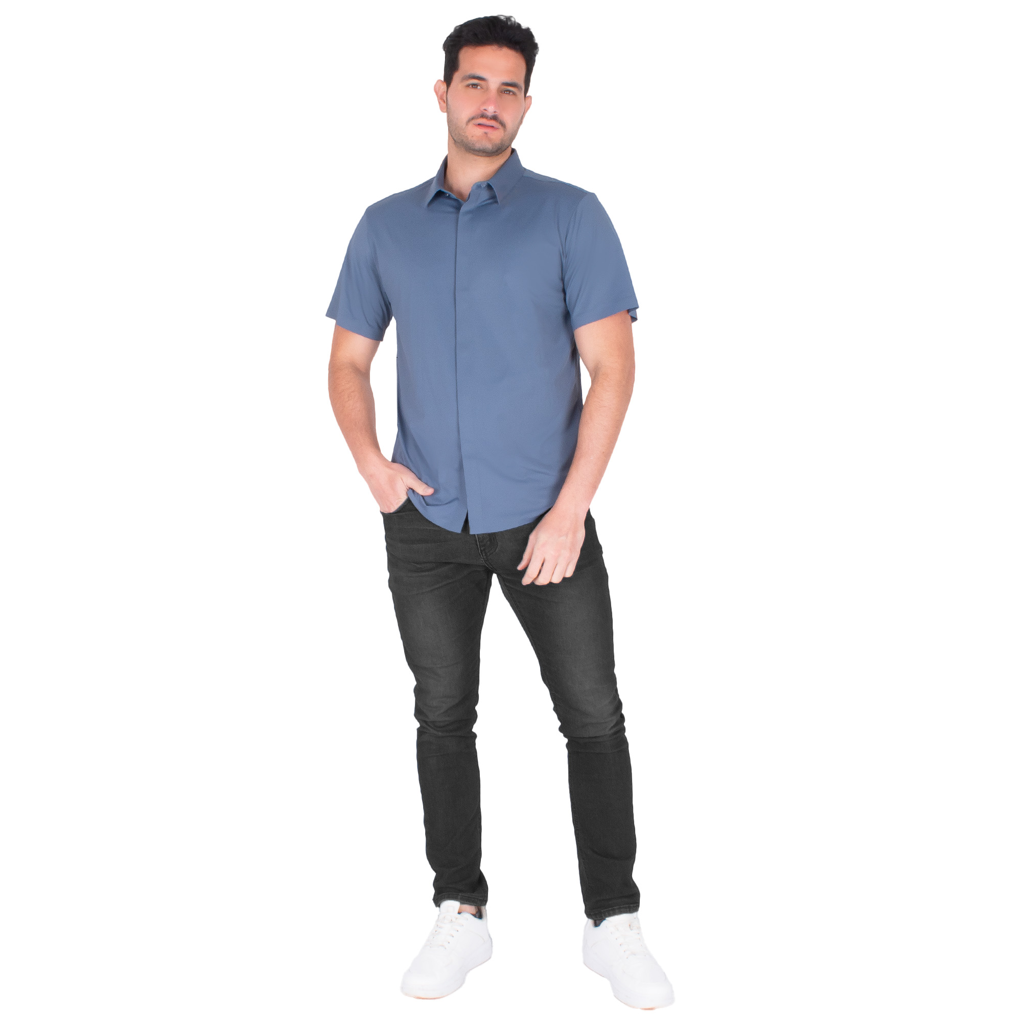 Foto 4 pulgar | Generra | Camisa Casual De Manga Corta Para Hombre