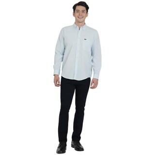 Foto 4 | Camisa Lee Hombre Classic Regular Manga Larga 671 Azul Cielo