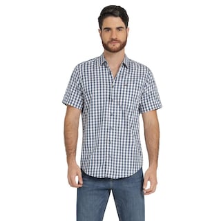 Foto 1 | Camisa Lee Hombre Quality Genuine Slim Fit Manga Corta 835 Azul Marino
