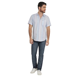 Foto 4 | Camisa Lee Hombre Quality Genuine Slim Fit Manga Corta 832 Multicolor