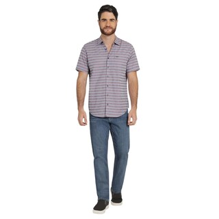 Foto 4 | Camisa Lee Hombre Quality Genuine Slim Fit Manga Corta 841 Azul