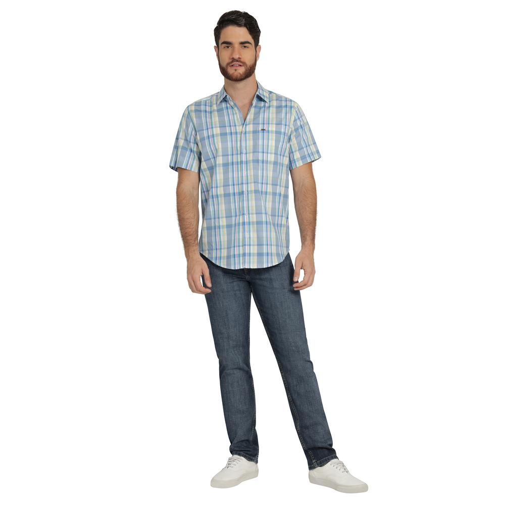 Foto 5 pulgar | Camisa Lee Hombre Quality Genuine Slim Fit Manga Corta 803 Azul