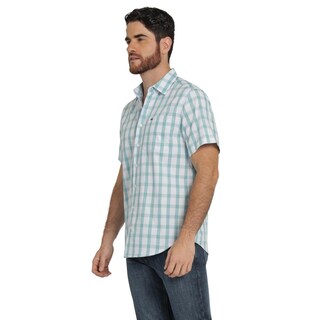 Foto 2 | Camisa Lee Hombre Quality Genuine Slim Fit Manga Corta 834 Verde