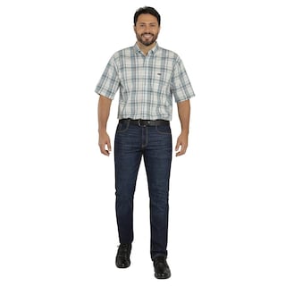 Foto 4 | Camisa Lee Hombre Classic Regular Manga Corta 754 Azul