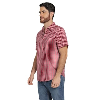 Foto 2 | Camisa Lee Hombre Quality Genuine Slim Fit Manga Corta 837 Vino