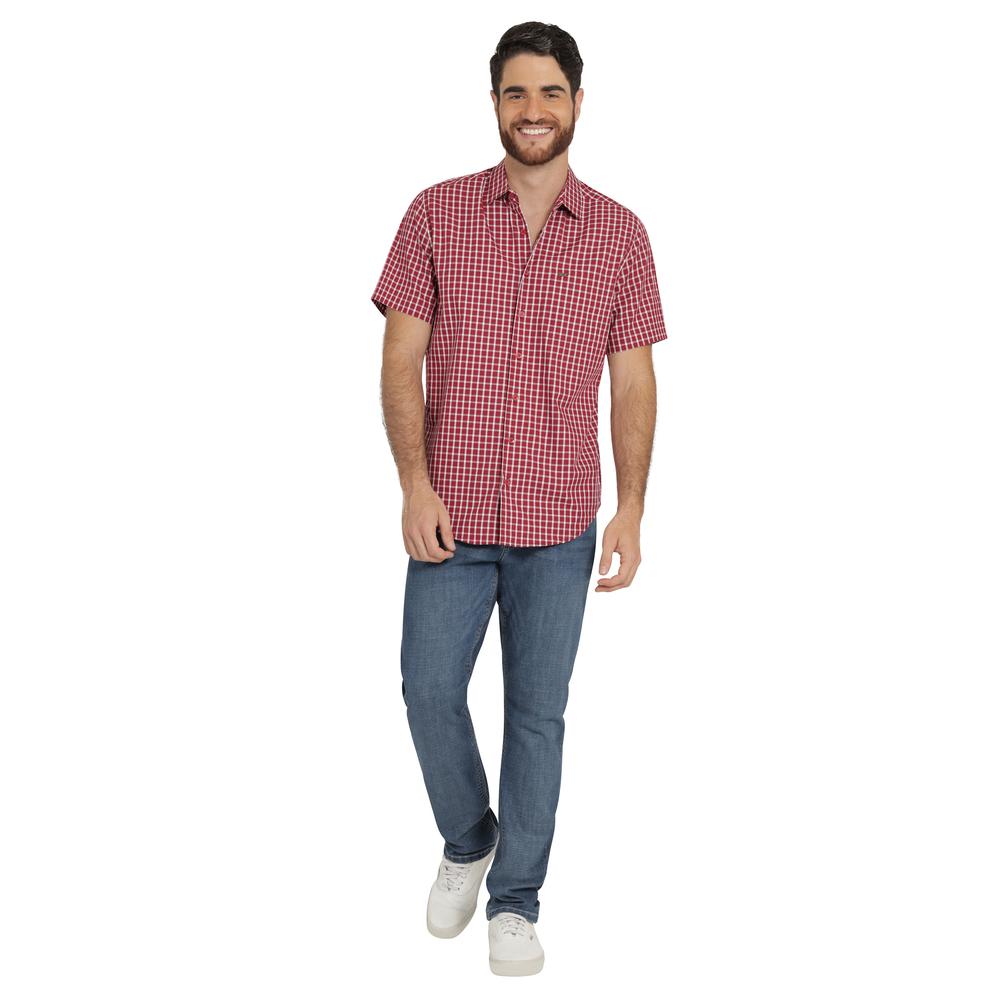 Foto 5 pulgar | Camisa Lee Hombre Quality Genuine Slim Fit Manga Corta 837 Vino