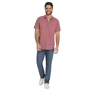 Foto 4 | Camisa Lee Hombre Quality Genuine Slim Fit Manga Corta 837 Vino