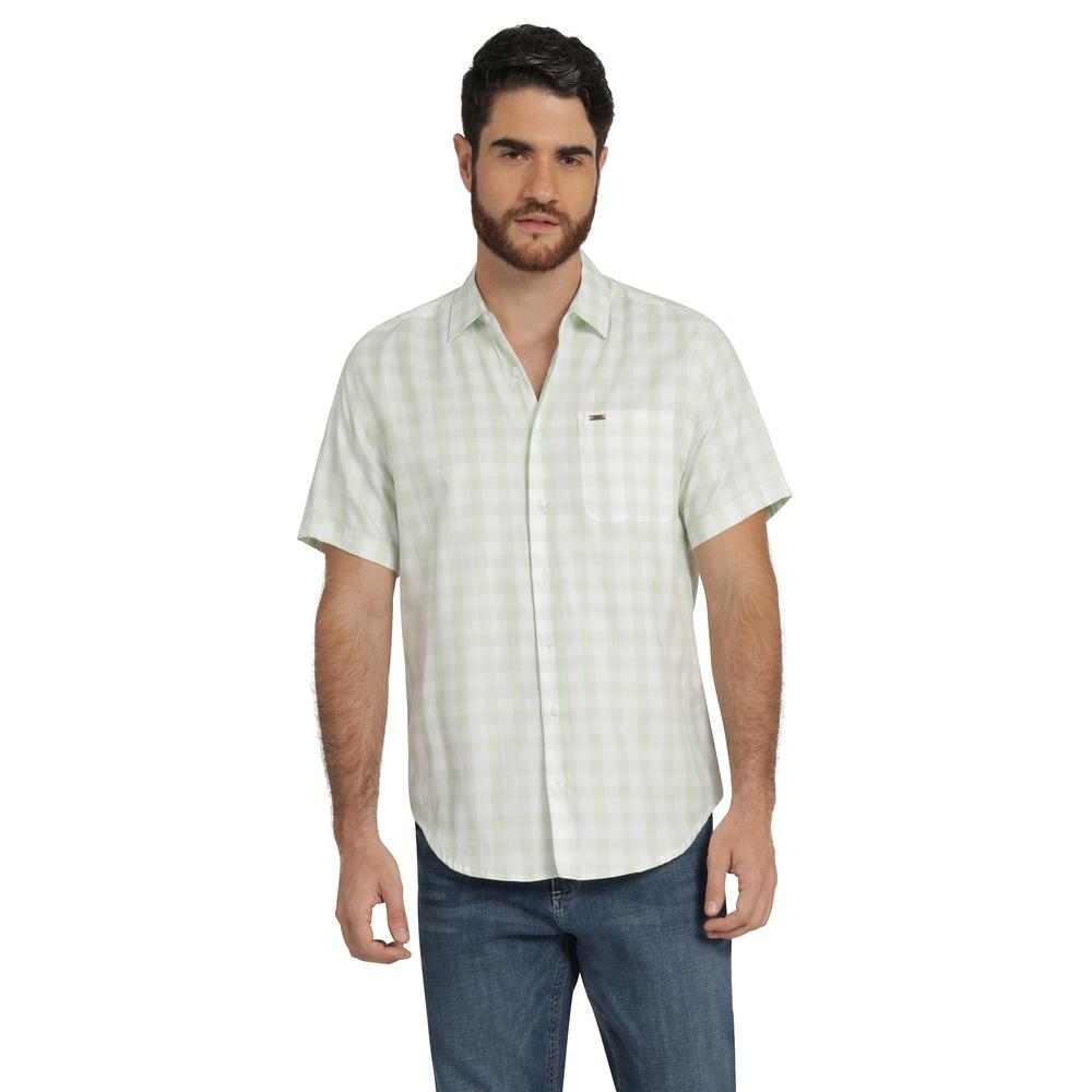 Foto 1 | Camisa Lee Hombre Quality Genuine Slim Fit Manga Corta 800 Verde