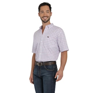 Foto 2 | Camisa Lee Hombre Classic Regular Manga Corta 830 Azul