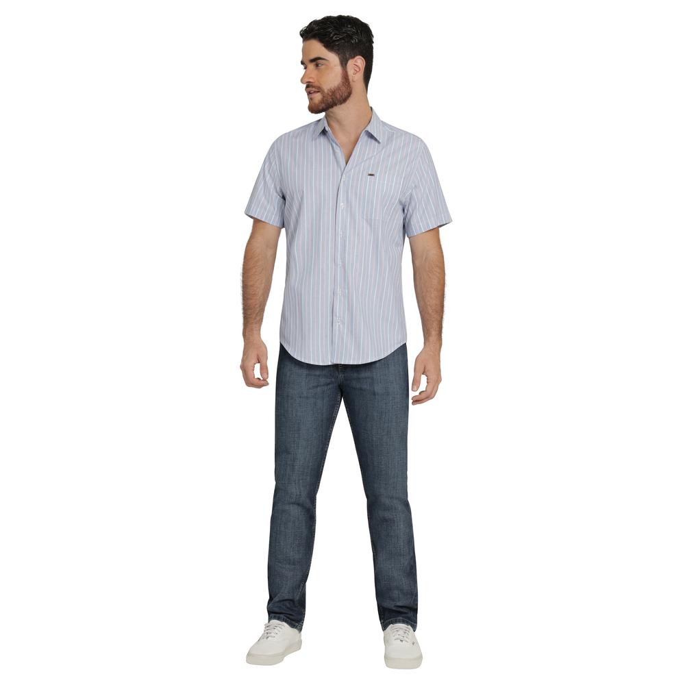 Foto 5 pulgar | Camisa Lee Hombre Quality Genuine Slim Fit Manga Corta 804 Azul
