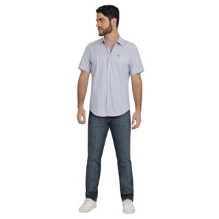 Foto 4 | Camisa Lee Hombre Quality Genuine Slim Fit Manga Corta 804 Azul