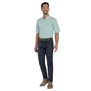 Foto 4 | Camisa Lee Hombre Classic Regular Manga Corta 789 Verde