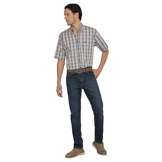 Foto 4 | Camisa Lee Classic Regular Manga Corta 823 Café para Hombre