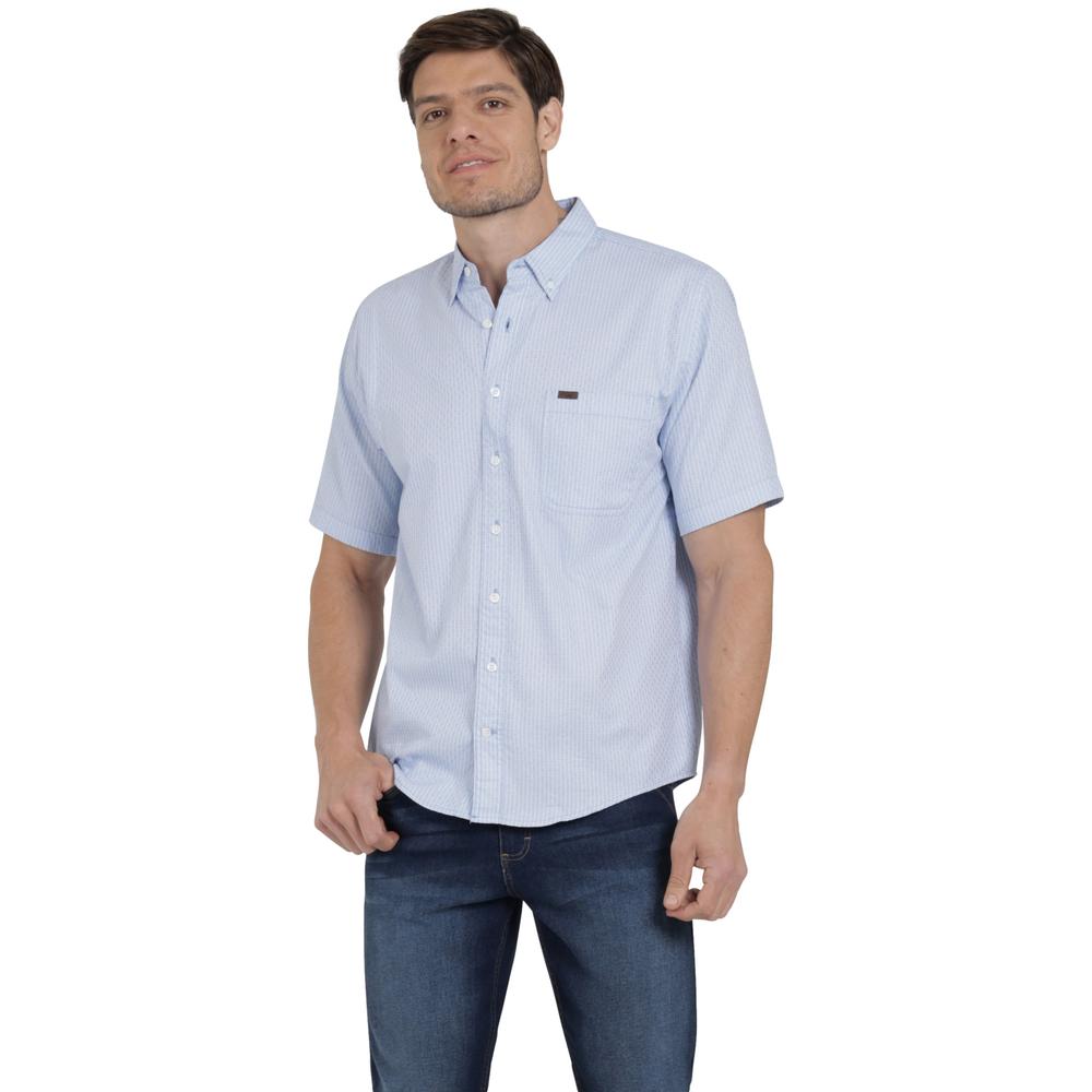 Camisa Lee Hombre Classic Regular Manga Corta 693 Azul