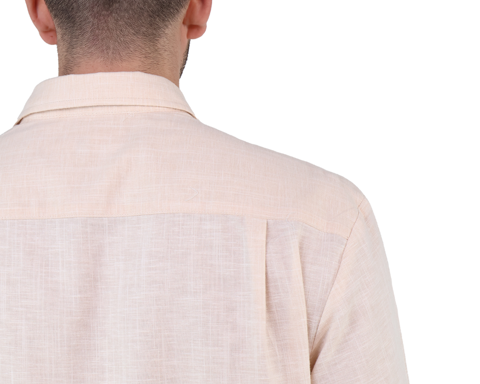 Foto 4 pulgar | Guayabera Caqui Manga Larga Marca Rams Cottons Alforzada Textura Lino Slim Fit  Para Hombre