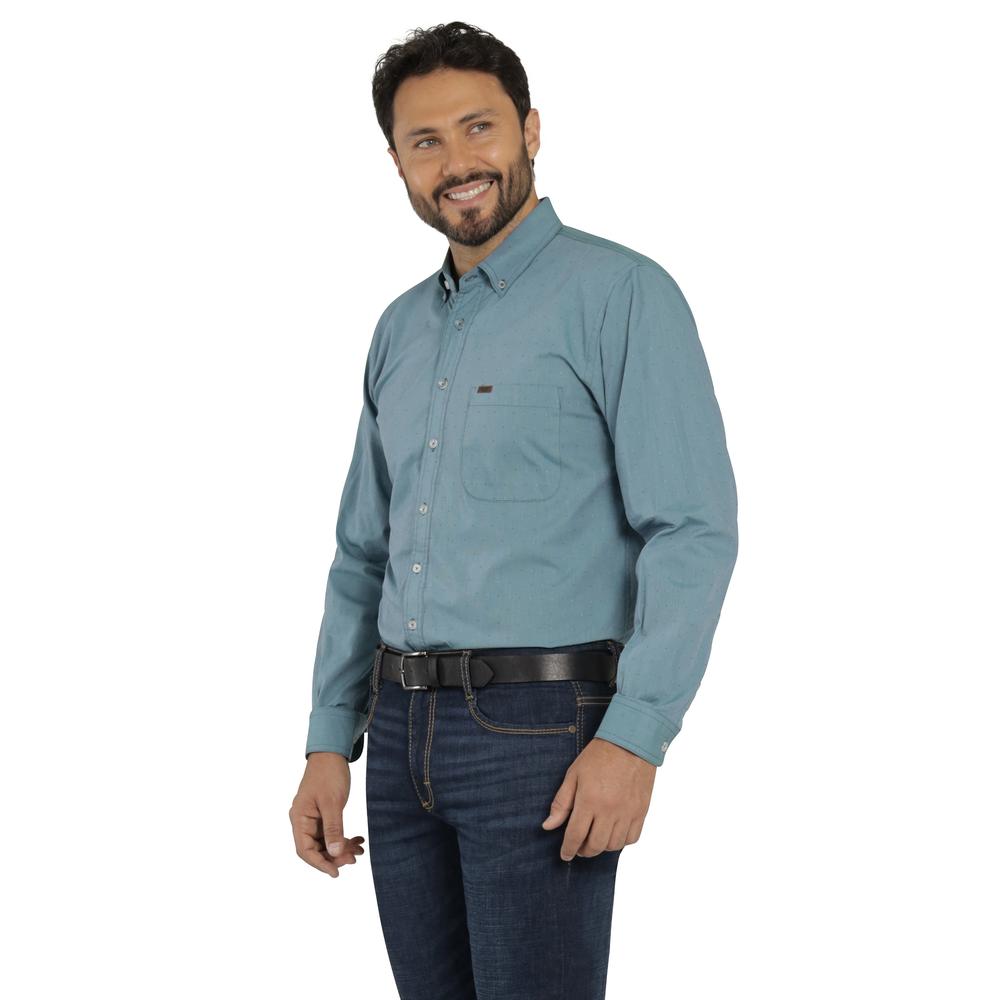 Foto 3 pulgar | Camisa Lee Classic Regular Manga Larga 746 Verde para Hombre