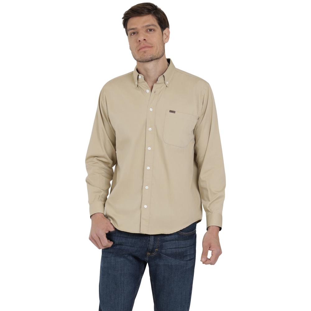 Camisa Lee Classic Regular Manga Larga 634 Café para Hombre