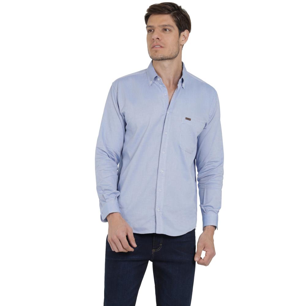 Camisa Lee Hombre Classic Regular Manga Larga 788 Azul