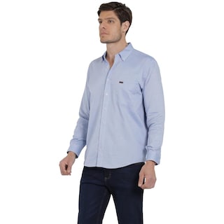 Foto 2 | Camisa Lee Hombre Classic Regular Manga Larga 788 Azul