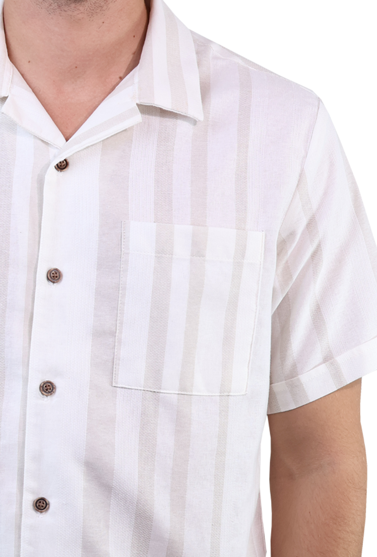 Foto 4 pulgar | Camisa De Algodón Rams Cottons Manga Corta Estilo Resort Estampado Arena Para Caballero