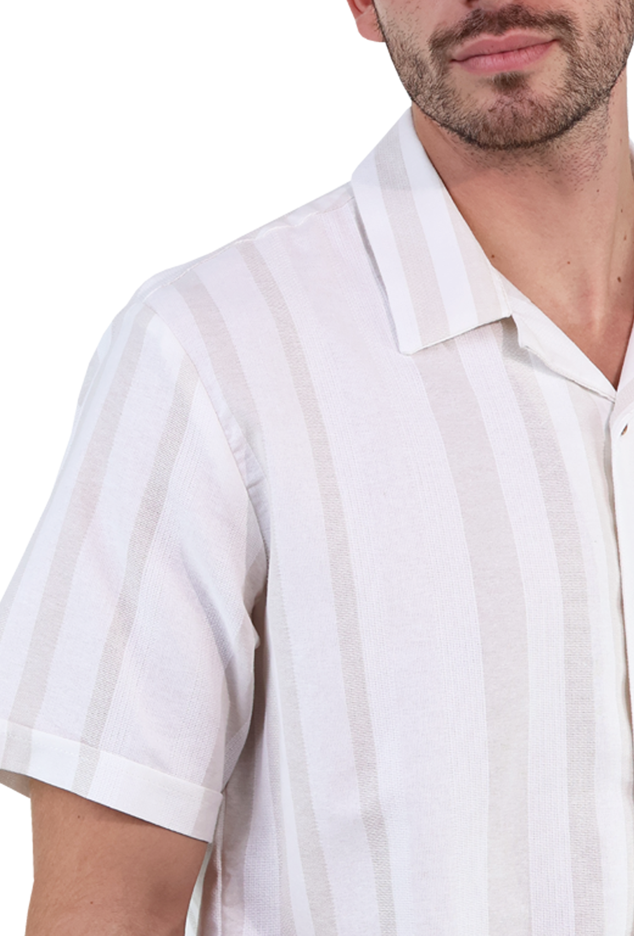 Foto 6 | Camisa De Algodón Rams Cottons Manga Corta Estilo Resort Estampado Arena Para Caballero