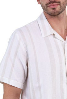 Foto 6 | Camisa De Algodón Rams Cottons Manga Corta Estilo Resort Estampado Arena Para Caballero