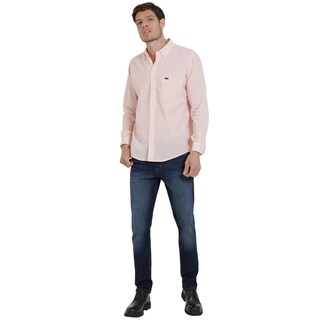 Foto 4 | Camisa Lee Classic Regular Manga Larga 673 Amarillo para Hombre