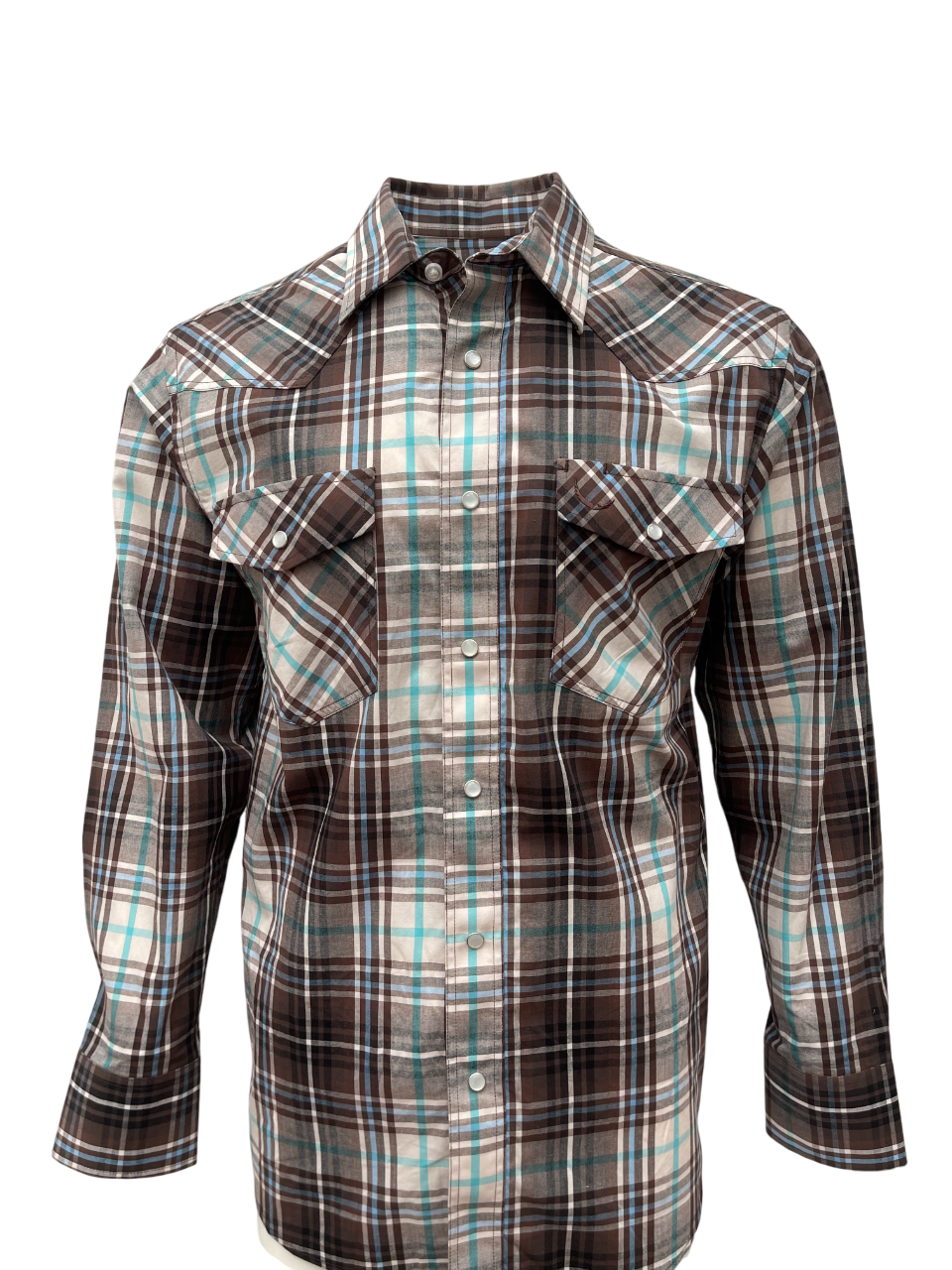 Camisa Manga Larga McAllen Café a Cuadros para Caballero