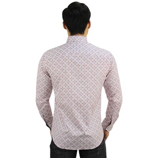 Foto 2 | Camisa Barabas 2b355 Blanco Rojo Para Hombre
