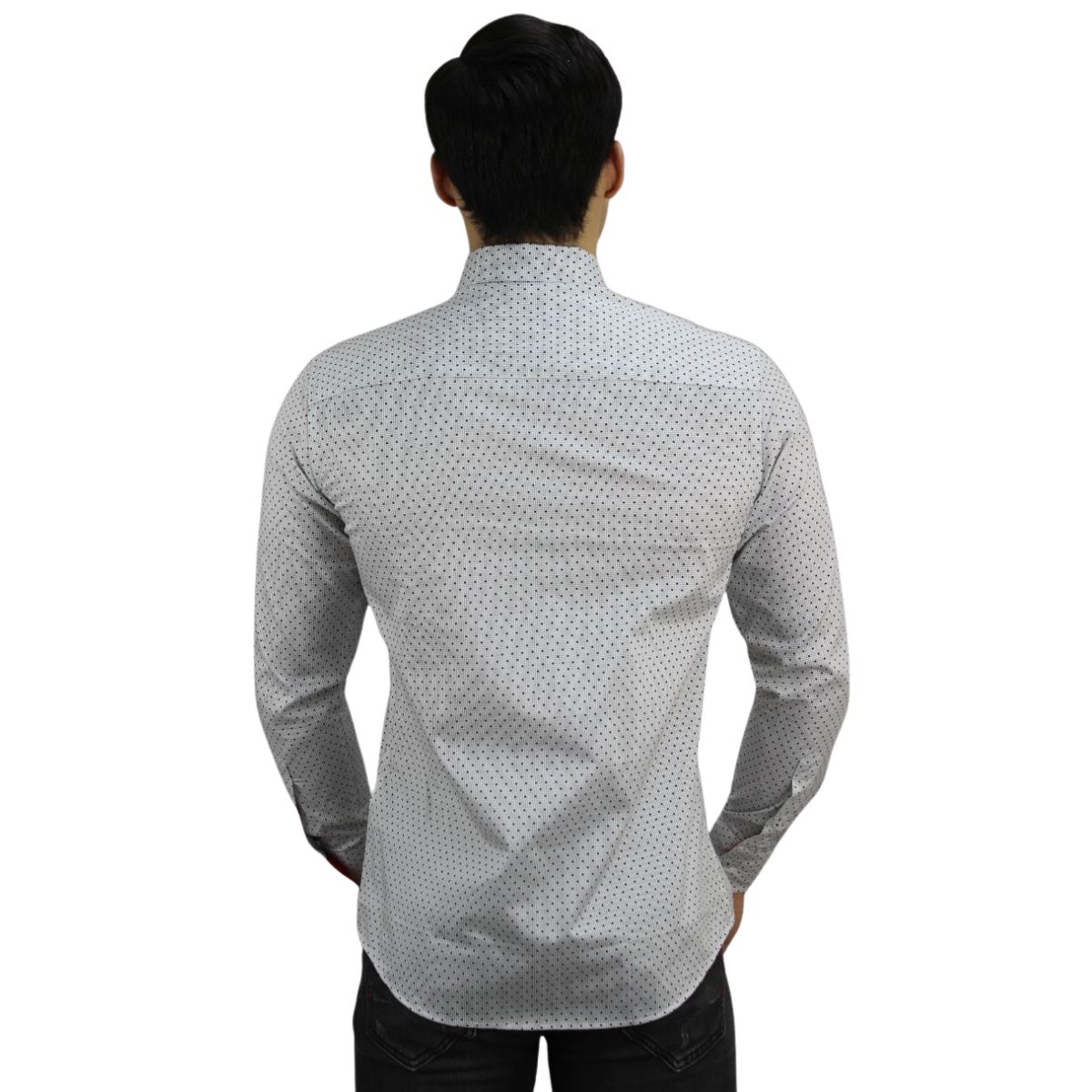 Foto 2 | Camisa Barabas 2b356 Blanco Negro Para Hombre