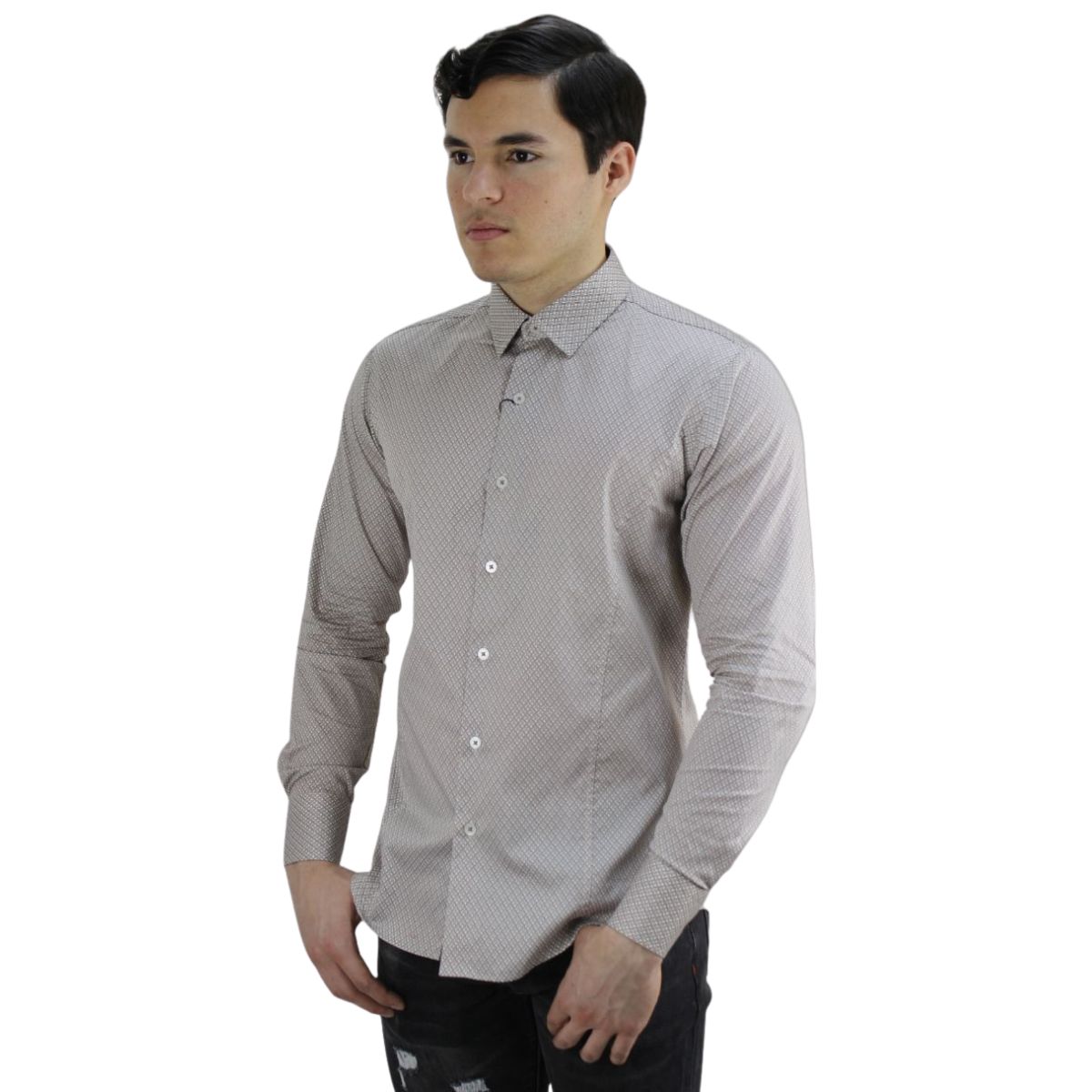 Foto 2 pulgar | Camisa Barabas 2b354 Blanco Cafe Para Hombre