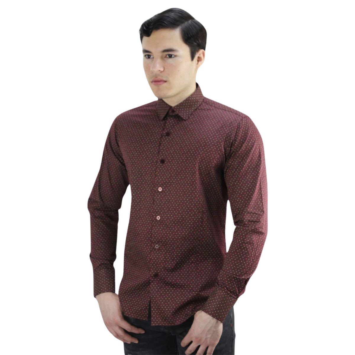 Foto 2 pulgar | Camisa Barabas 2b356 Tinto Para Hombre