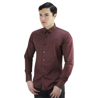 Foto 1 | Camisa Barabas 2b356 Tinto Para Hombre