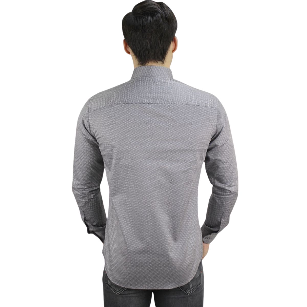Foto 3 pulgar | Camisa Barabas 2b354 Gris Negro Para Hombre