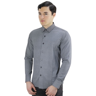 Foto 1 | Camisa Barabas 2b354 Negra Blanca Para Hombre