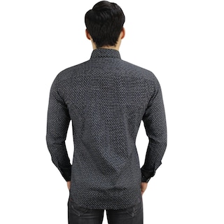 Foto 2 | Camisa Barabas 2b356 Negra Para Hombre