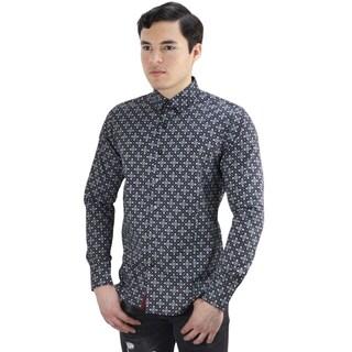 Foto 1 | Camisa Barabas 2b355 Negra Blanca Para Hombre