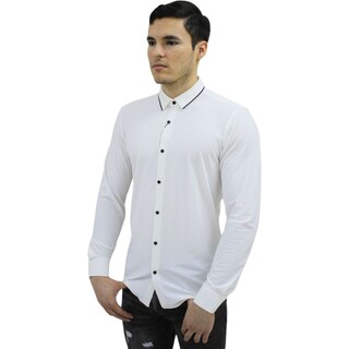 Foto 1 | Camisa Barabas 2b403 Blanca Para Hombre