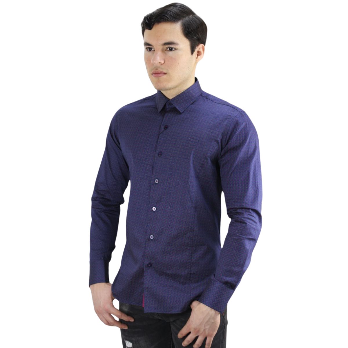 Camisa Barabas 2b357 Azul Marino Para Hombre