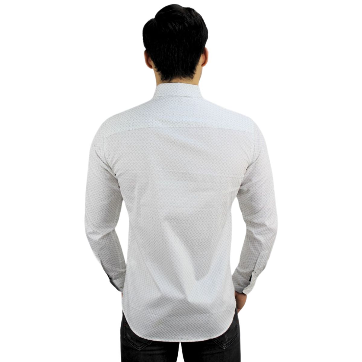 Foto 3 pulgar | Camisa Barabas 2b357 Blanca Para Hombre