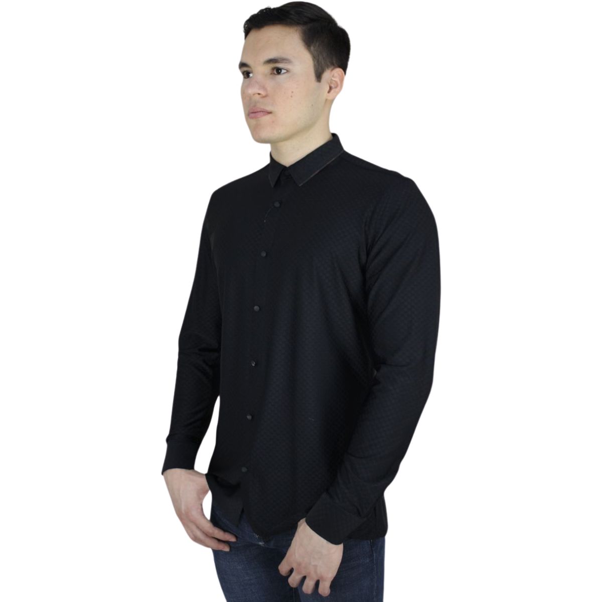 Camisa Barabas 2b403 Negra Para Hombre