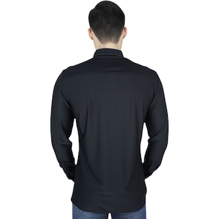 Foto 2 | Camisa Barabas 2b403 Negra Para Hombre