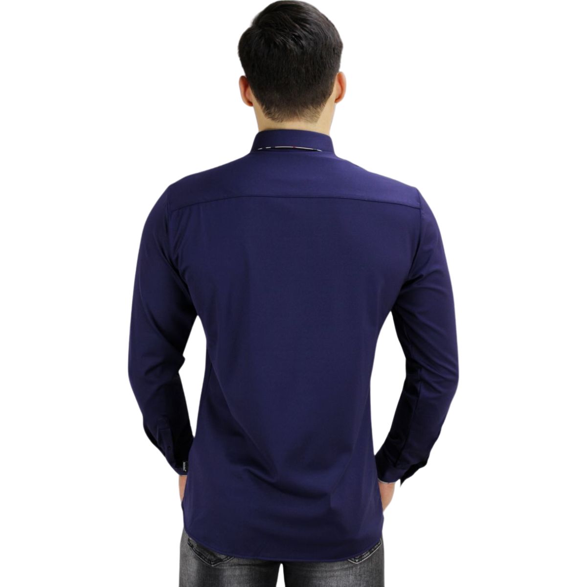 Foto 3 pulgar | Camisa Barabas 2b404 Azul Marino Para Hombre