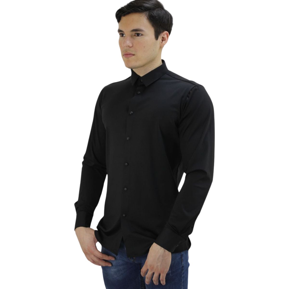 Foto 2 pulgar | Camisa Barabas 2b400 Negra Para Hombre