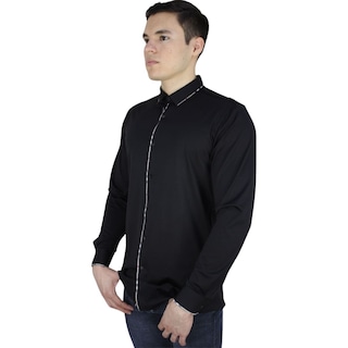 Foto 1 | Camisa Barabas 2b404 Negra Para Hombre