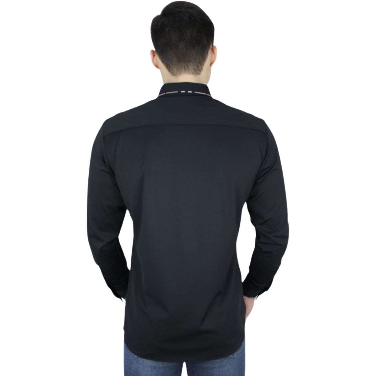 Foto 3 pulgar | Camisa Barabas 2b404 Negra Para Hombre